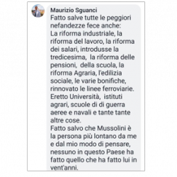 Sguanci (Pd) su Mussolini: "Nessuno in questo Paese ha fatto quello che ha fatto